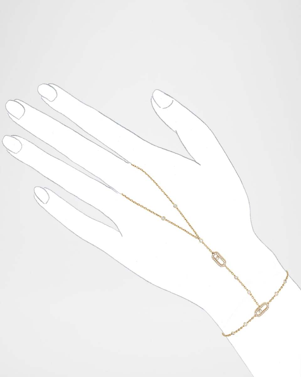 Move Uno 18K Yellow Gold Diamond Hand Bracelet